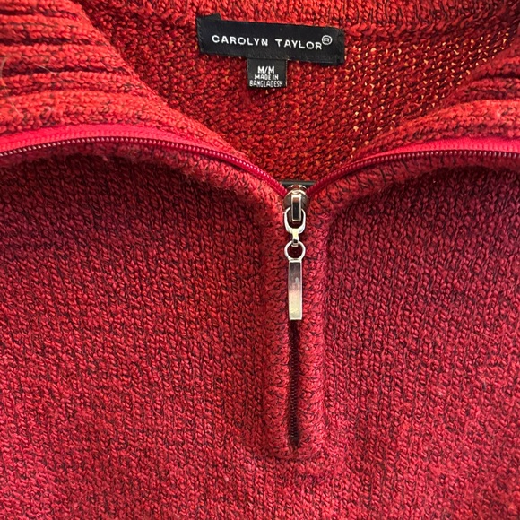 Carolyn Taylor Women's Red Cowl Neck Sweater - Picture 2 of 14